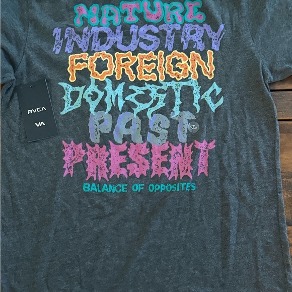 RVCA Set of 2 Tees Kids XL & M both appear to be same size though NWT - Picture 3 of 5